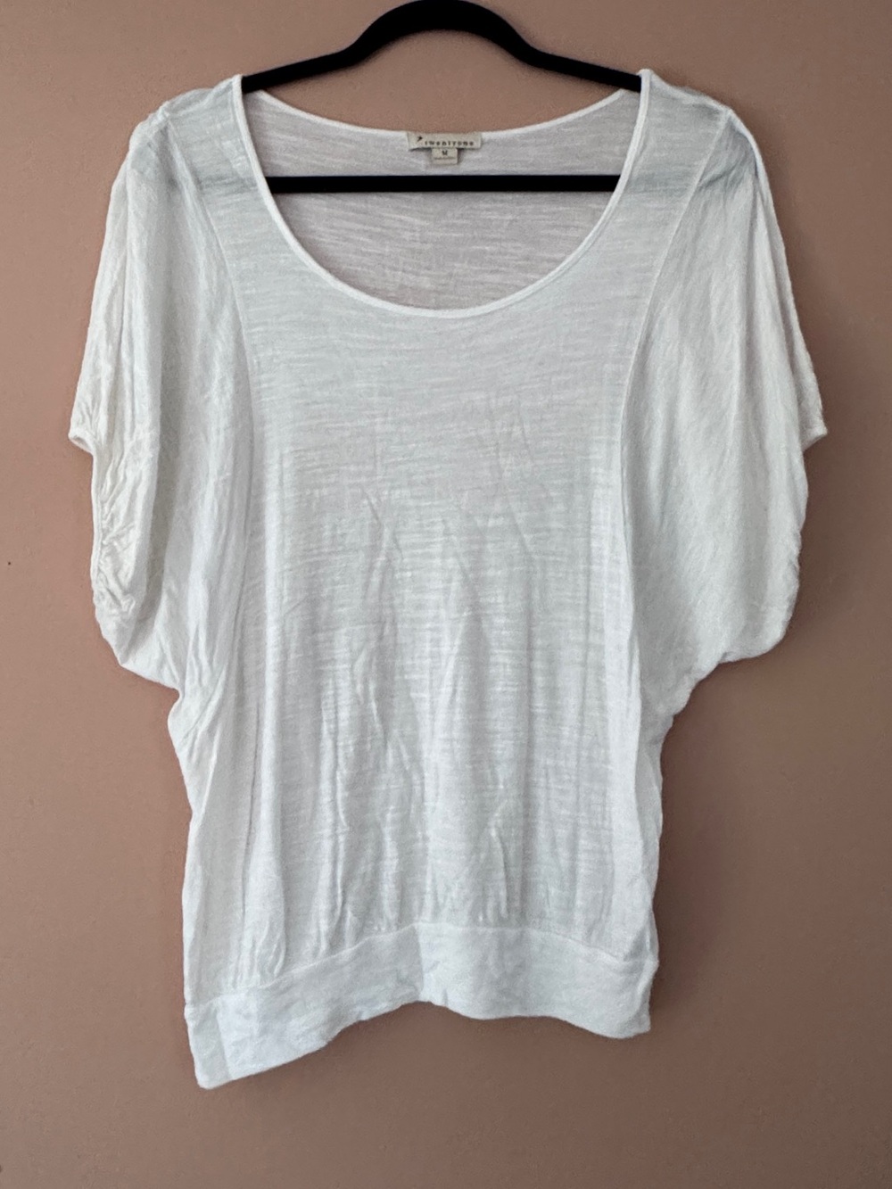 Scoop Neck Short Sleeve Flowy Top
